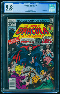 TOMB OF DRACULA #54 CGC 9.8 OW WHITE PAGES 💎 1st JANUS (SON OF DRACULA)