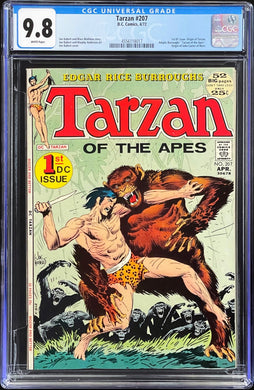 Tarzan #207 CGC 9.8 White Pages 1972 DC Comics 1st Appearance John Carter