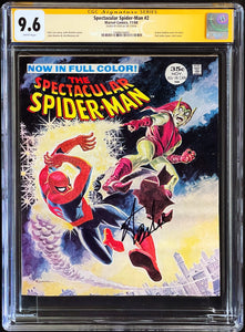 The Spectacular Spider-Man #2 CGC 9.6 SS White Signed Stan Lee 1968 Marvel Comics