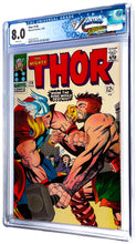 Load image into Gallery viewer, Thor #126 CGC 8.0 White Pages 1966 Marvel Comics First Issue FANTAST COLLECTION
