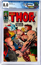 Load image into Gallery viewer, Thor #126 CGC 8.0 White Pages 1966 Marvel Comics First Issue FANTAST COLLECTION
