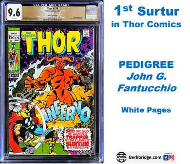Thor #176 CGC 9.6 White PEDIGREE 1970 Marvel Comics Surtur Appearance