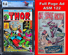 Load image into Gallery viewer, Thor #213 CGC 9.6 White Pages 1973 Marvel Amazing Spider-Man 122 Full Page Ad