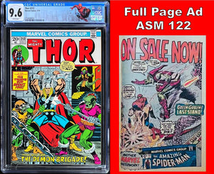 Thor #213 CGC 9.6 White Pages 1973 Marvel Amazing Spider-Man 122 Full Page Ad