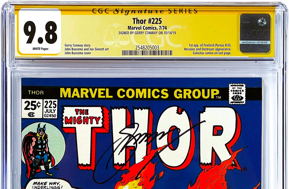 Thor #225 CGC 9.8 SS Signed Gerry Conway 1974 Marvel Comics 1st App FI ...