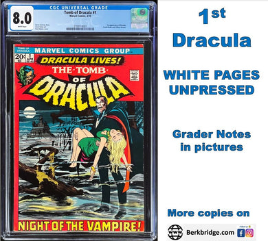 Tomb of Dracula #1 CGC 8.0 White Pages 1972 Marvel Comics 1st Appearance Dracula