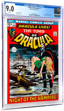 Load image into Gallery viewer, Tomb of Dracula #1 CGC 9.0 White Pages 1972 Marvel Comics 1st Appearance Dracula