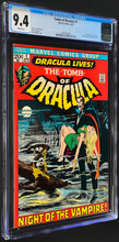 Load image into Gallery viewer, Tomb of Dracula #1 CGC 9.4 White Pages 1972 Marvel Comics 1st Appearance Dracula