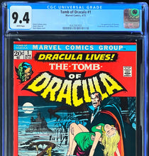 Load image into Gallery viewer, Tomb of Dracula #1 CGC 9.4 White Pages 1972 Marvel Comics 1st Appearance Dracula