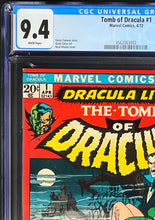 Load image into Gallery viewer, Tomb of Dracula #1 CGC 9.4 White Pages 1972 Marvel Comics 1st Appearance Dracula
