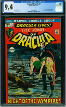 Load image into Gallery viewer, Tomb of Dracula #1 CGC 9.4 White Pages 1972 Marvel Comics 1st Appearance Dracula
