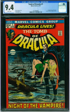 Tomb of Dracula #1 CGC 9.4 White Pages 1972 Marvel Comics 1st Appearance Dracula