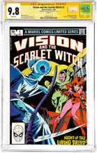 Load image into Gallery viewer, VISION AND THE SCARLET WITCH #1 CGC 9.8 SS WHITE PAGES 🔥 SIGNED PAUL BETTANY