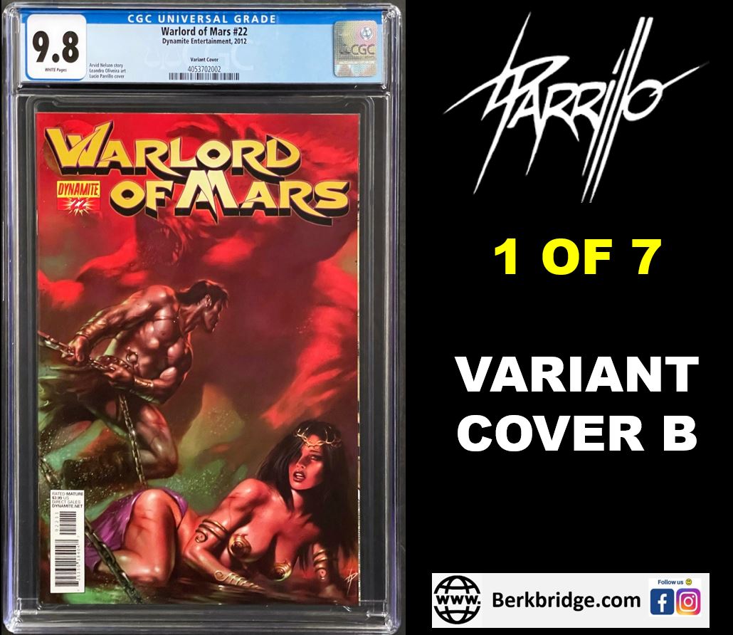 WARLORD OF MARS #22 CGC 9.8 WHITE PAGES 🔥 PARRILLO VARIANT