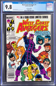 WEST COAST AVENGERS #1 CGC 9.8 WHITE PAGES 💎 NEWSSTAND EDITION
