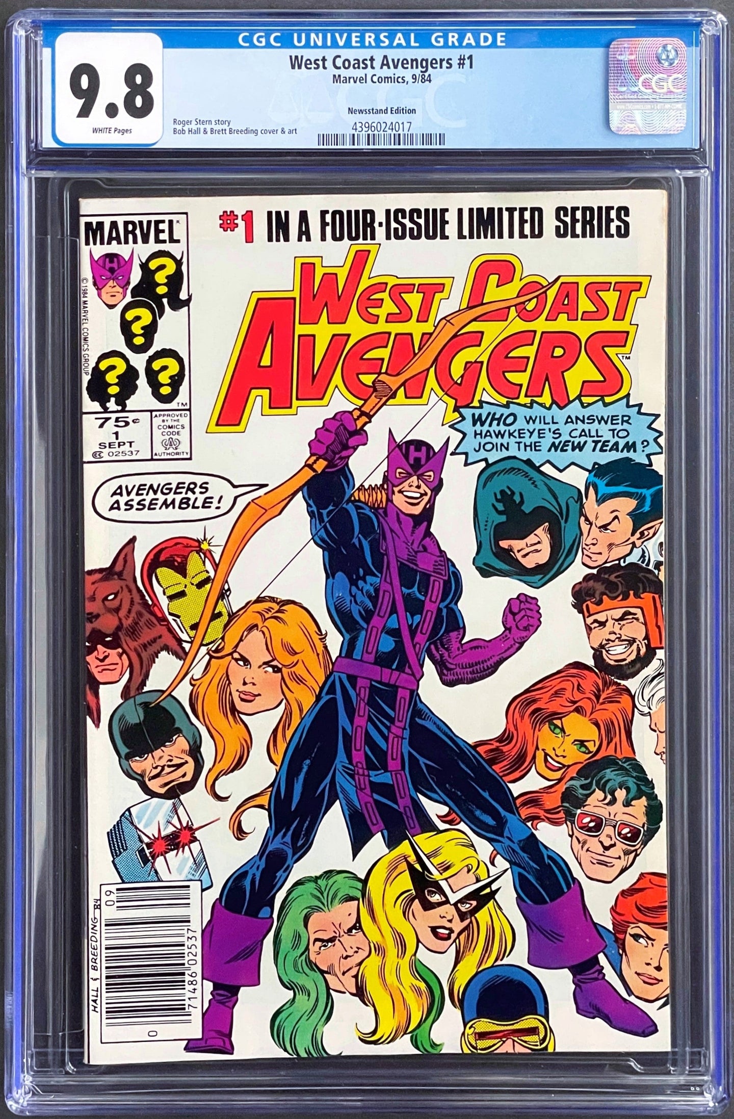 WEST COAST AVENGERS #1 CGC 9.8 WHITE PAGES 💎 NEWSSTAND EDITION