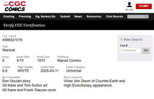 Load image into Gallery viewer, Warlock #5 CGC 9.8 White Pages 1973 Marvel Comics 1st Appearance Victor Von Doom
