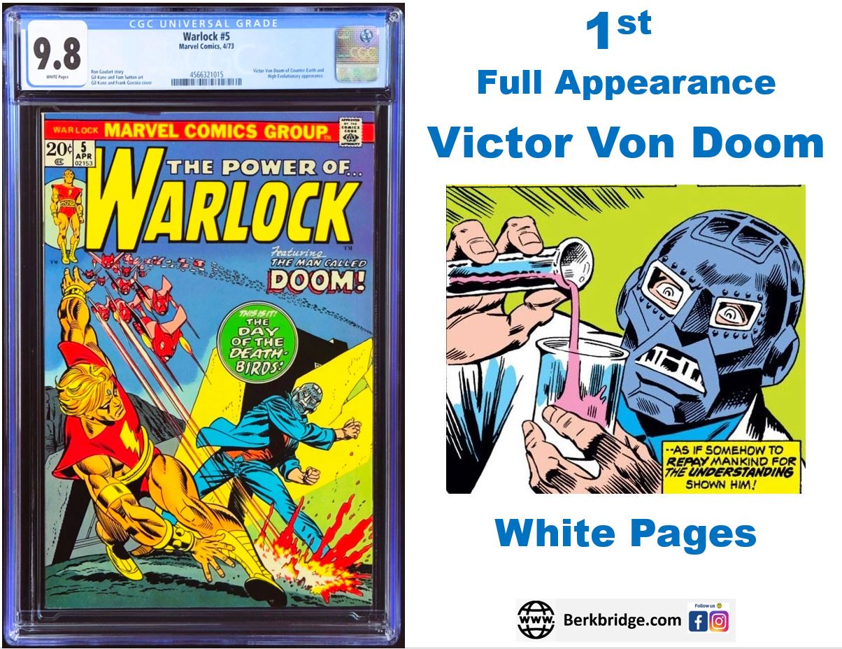 Warlock #5 CGC 9.8 White Pages 1973 Marvel Comics 1st Appearance Victor Von Doom