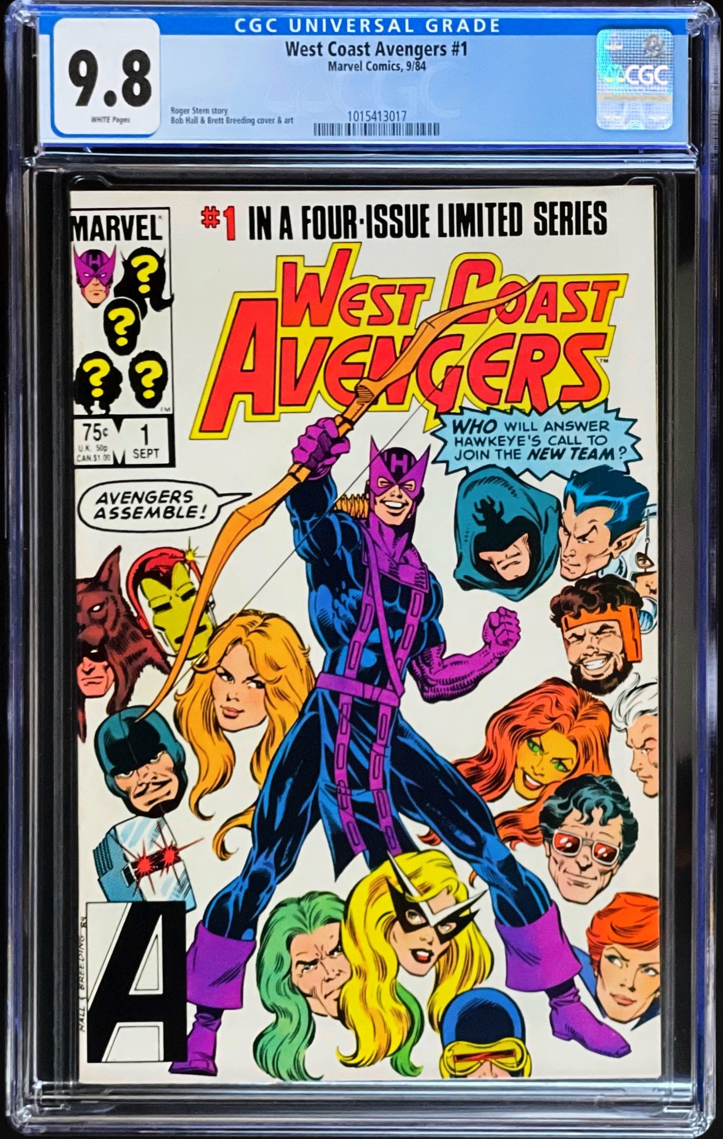 West Coast Avengers #1 CGC 9.8 White Pages Marvel Comics 1984