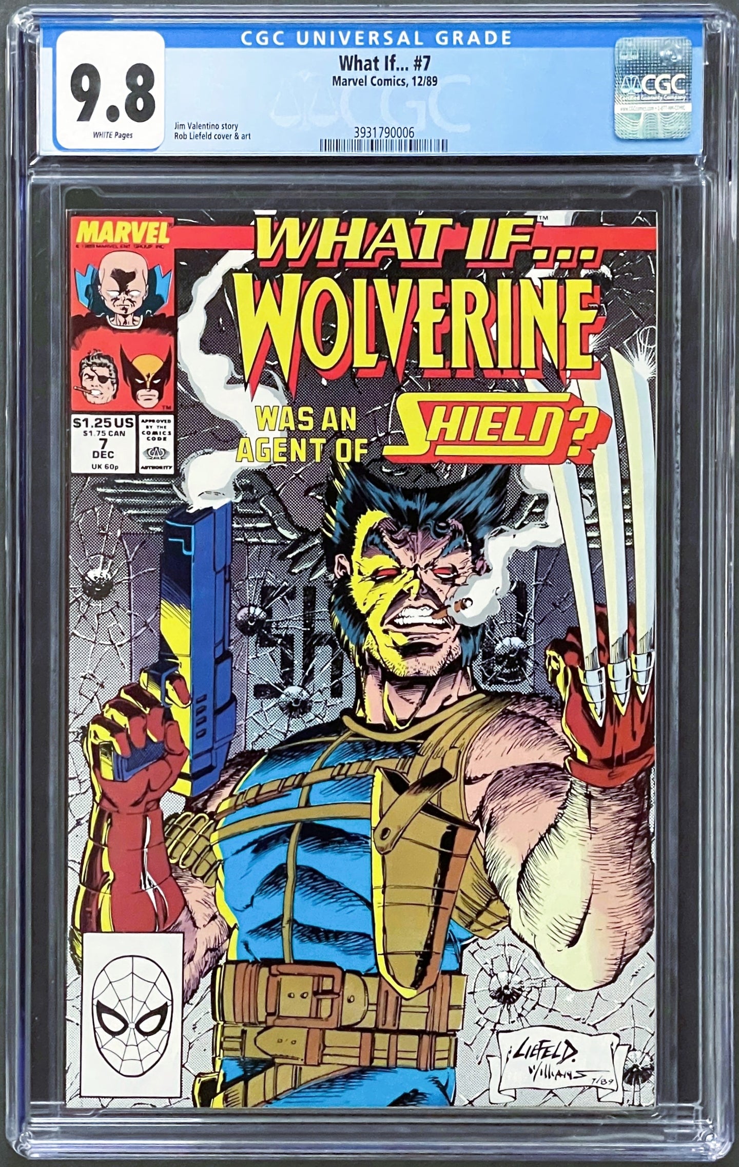 What If? #7 CGC 9.8 White 1989 Marvel Comics Wolverine Agent of SHIELD