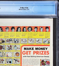 Load image into Gallery viewer, X-MEN #104 CGC 9.6 WHITE PAGES 💎 MARK JEWELERS INSERT