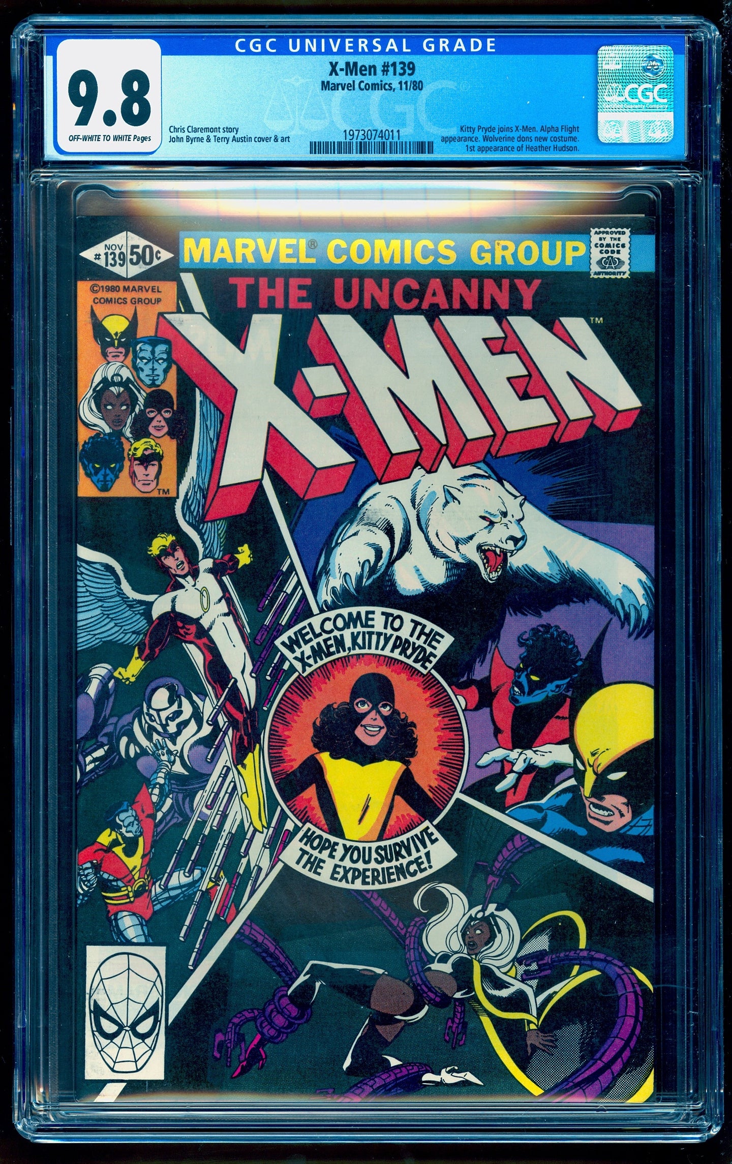 X-MEN #139 CGC 9.8 OW WHITE PAGES 💎 1st HEATHER HUDSON & 1st SPRITE