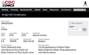 X-Men #120 #121 CGC 9.8 White Pages 1979 Marvel Comics 1st Appearance Alpha Flight (Set)
