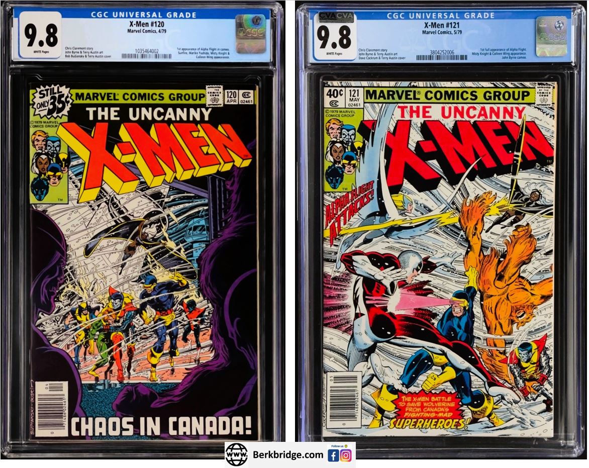 X-Men #120 #121 CGC 9.8 White Pages 1979 Marvel Comics 1st Appearance Alpha Flight (Set)
