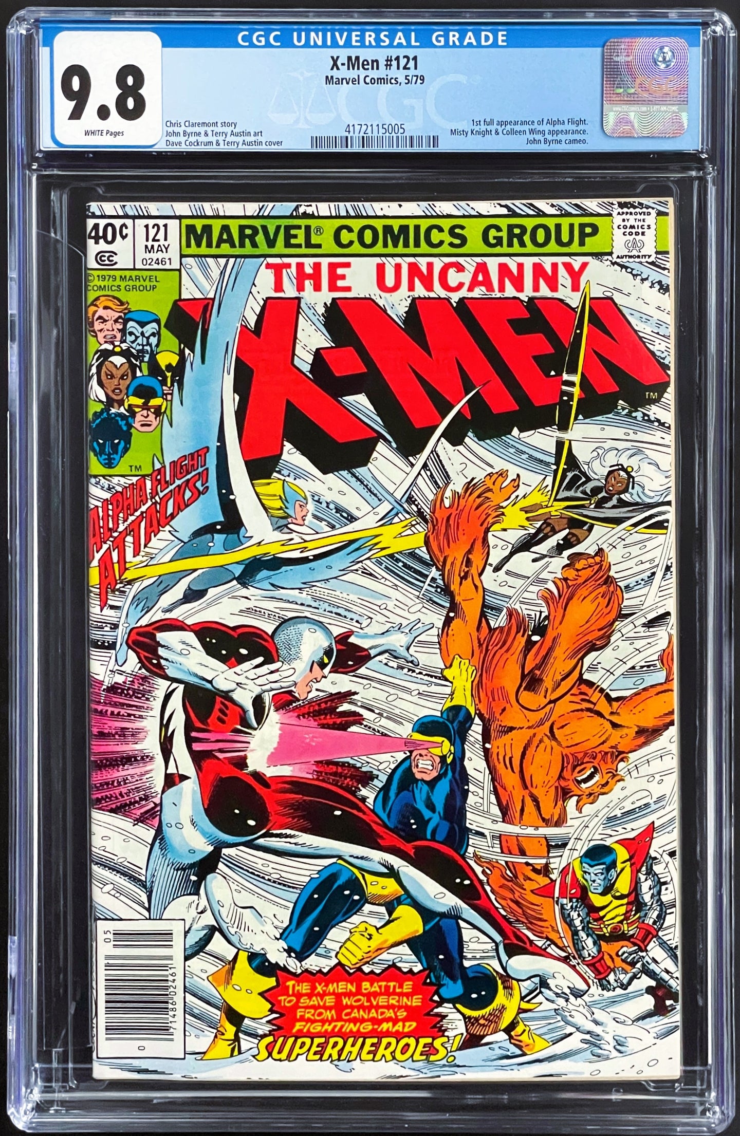 X-Men #121 CGC 9.8 White 1st Full Appearance Alpha Flight 1979 Marvel Comics