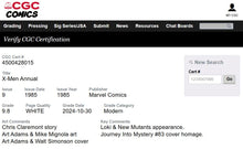 Load image into Gallery viewer, X-Men Annual #9 CGC 9.8 Marvel Comics 1985 Journey into Mystery 83 Storm Cover