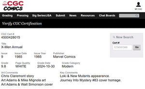 X-Men Annual #9 CGC 9.8 Marvel Comics 1985 Journey into Mystery 83 Storm Cover