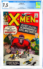 Load image into Gallery viewer, X-MEN #4 CGC 7.5 White Pages 1964 Marvel Comics 1st Appearance Scarlet Witch &amp; Quicksilver