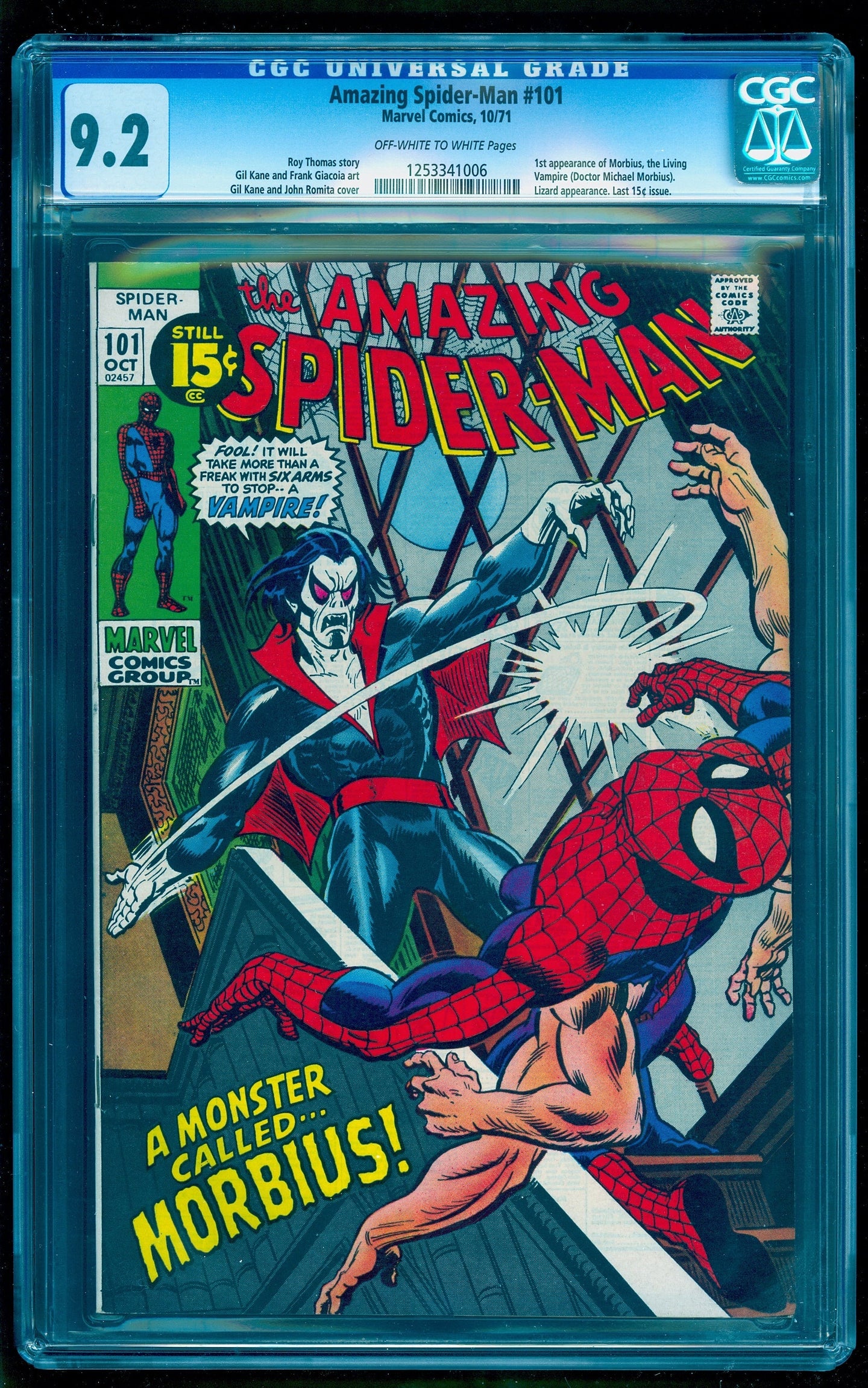 AMAZING SPIDER-MAN #101 CGC 9.2 OW WHITE 💎 UNPRESSED