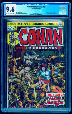 CONAN THE BARBARIAN #24 CGC 9.6 OW WHITE PAGES 🔥 1st FULL RED SONJA