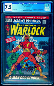 MARVEL PREMIERE #1 CGC 7.5 WHITE PAGES 🔥 ORIGIN & 1st ADAM WARLOCK