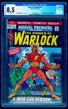 Load image into Gallery viewer, MARVEL PREMIERE #1 CGC 8.5 WHITE PAGES 💎 ORIGIN &amp; 1st ADAM WARLOCK