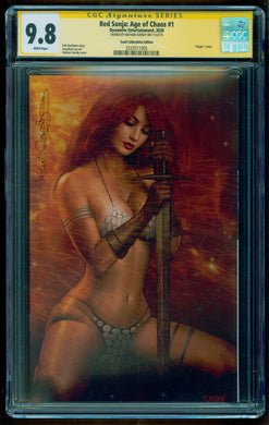 RED SONJA AGE OF CHAOS #1 CGC 9.8 SS 💎 SIGNED SZERDY VIRGIN