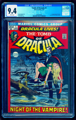 TOMB OF DRACULA #1 CGC 9.4 WHITE PAGES 💎 1st APPEARANCE